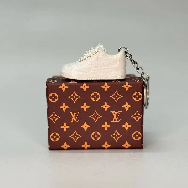 Single Sneaker Keychain - AF1 Triple White Low (No Box)