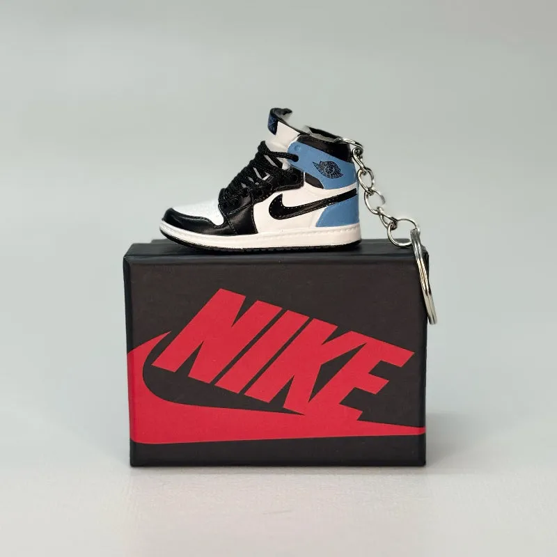 Single Sneaker Keychain - AJ1 Obsidian High With Box