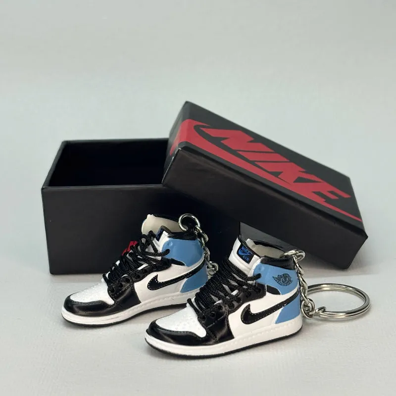 Single Sneaker Keychain - AJ1 Obsidian High With Box