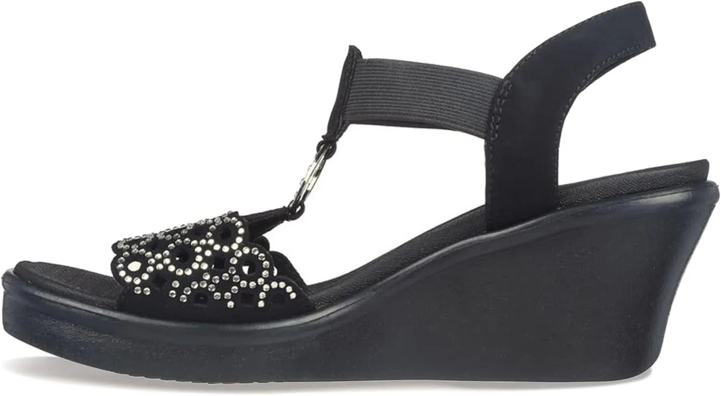 Skechers Women's Rumble on-Queen B2 Wedge Sandal