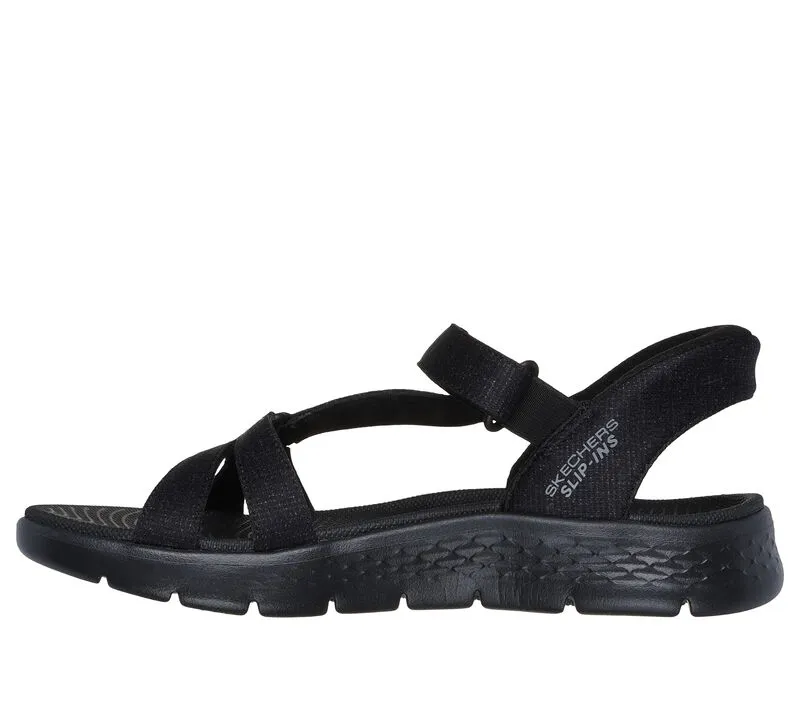 .Skechers Womens Slip-Ins GOwalk Flex Illuminate - Black/Black - (141481.BBK) - ILU - R2L15