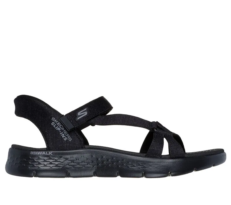 .Skechers Womens Slip-Ins GOwalk Flex Illuminate - Black/Black - (141481.BBK) - ILU - R2L15