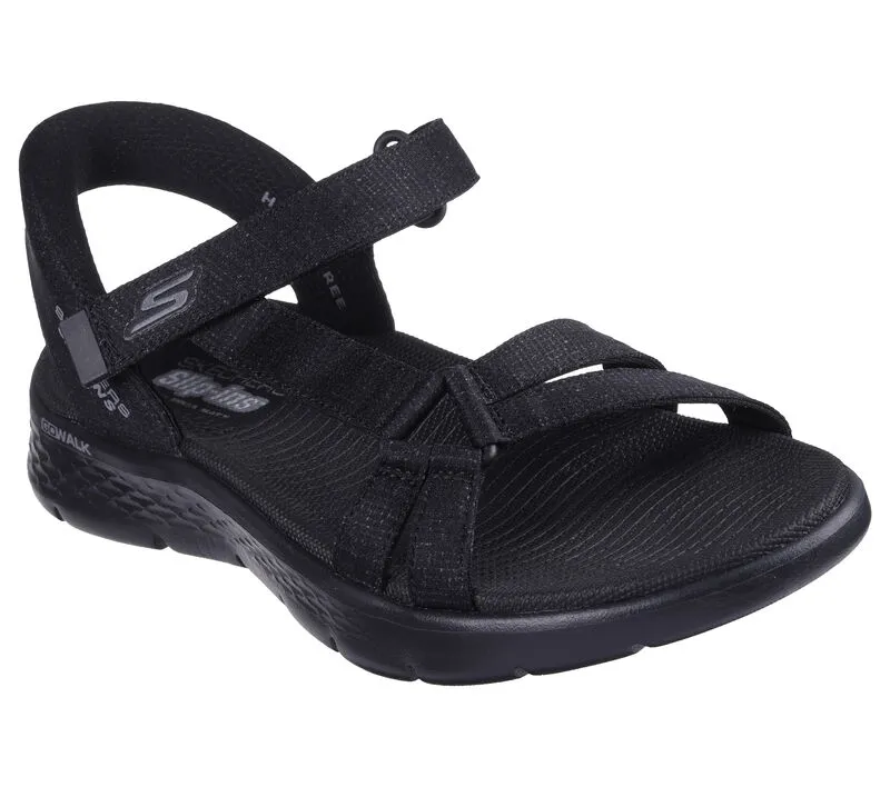 .Skechers Womens Slip-Ins GOwalk Flex Illuminate - Black/Black - (141481.BBK) - ILU - R2L15