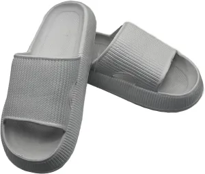 Slides Pillow Slippers for Women and Men Non Slip Quick Drying Shower Slides Bathroom Sandals | Thick Sole | Anti-Slip Cloud Slippers Lightweight Spa Open Toe Shower Sandals | Indoor & Outdoor