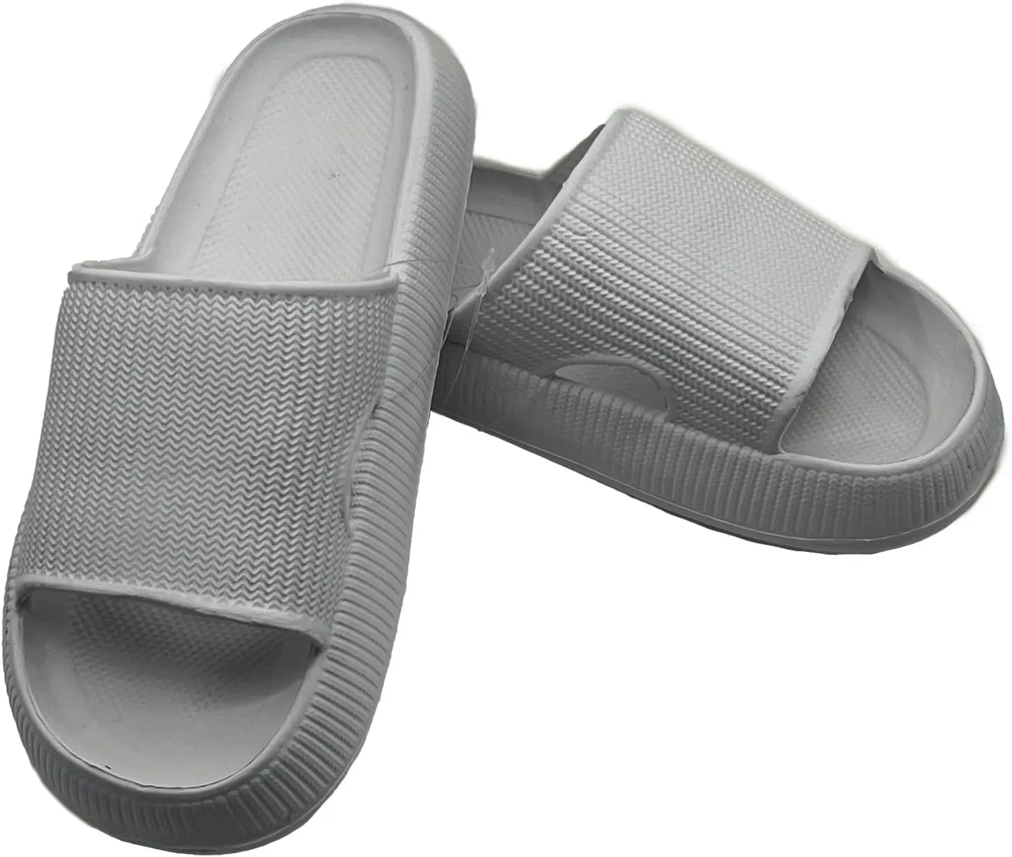 Slides Pillow Slippers for Women and Men Non Slip Quick Drying Shower Slides Bathroom Sandals | Thick Sole | Anti-Slip Cloud Slippers Lightweight Spa Open Toe Shower Sandals | Indoor & Outdoor