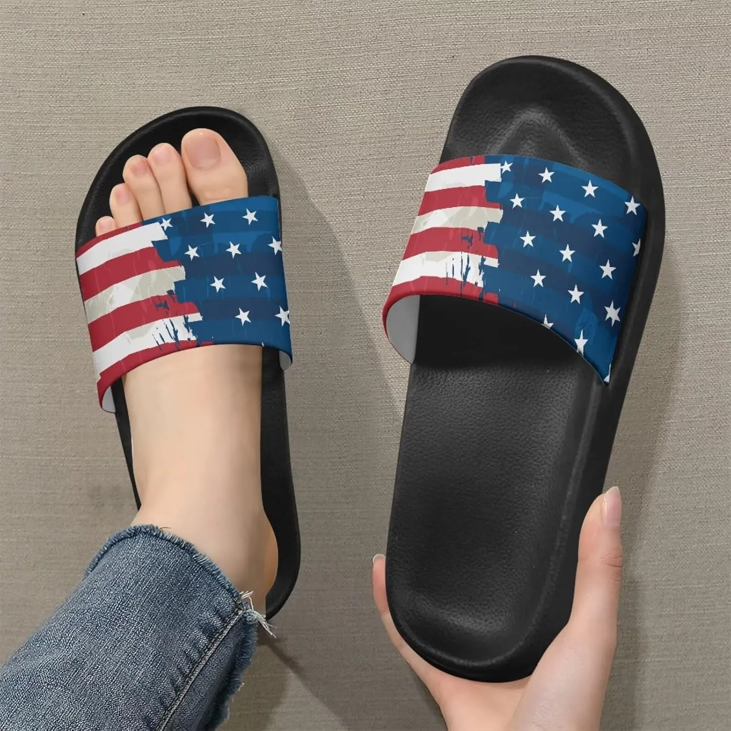 Slippers for Women Men EVA Non Slip Quick Drying Sandal Fashion Breathable House Travel for Horse Racing Festival Slides Size 5-12.5 White Sole