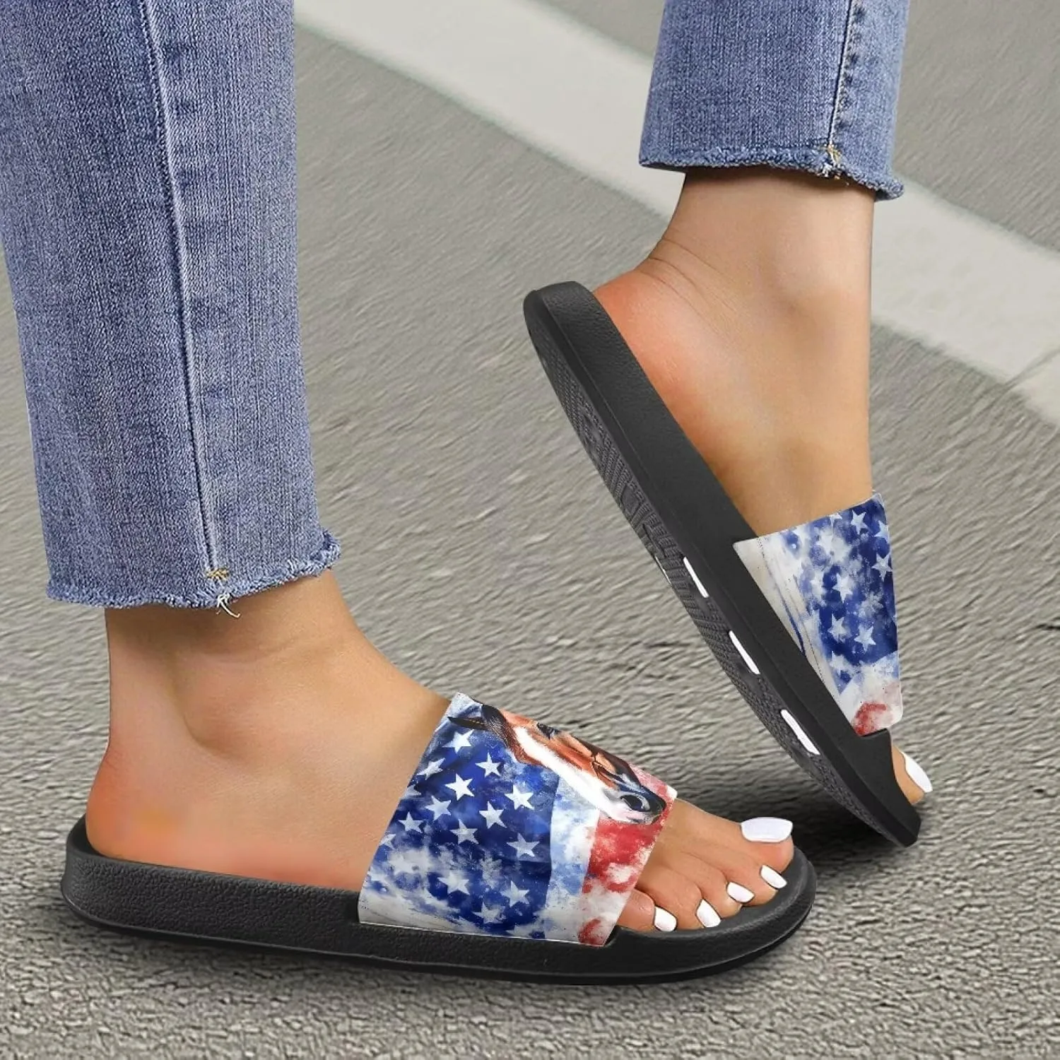 Slippers for Women Men EVA Non Slip Quick Drying Sandal Fashion Breathable House Travel for Horse Racing Festival Slides Size 5-12.5 White Sole