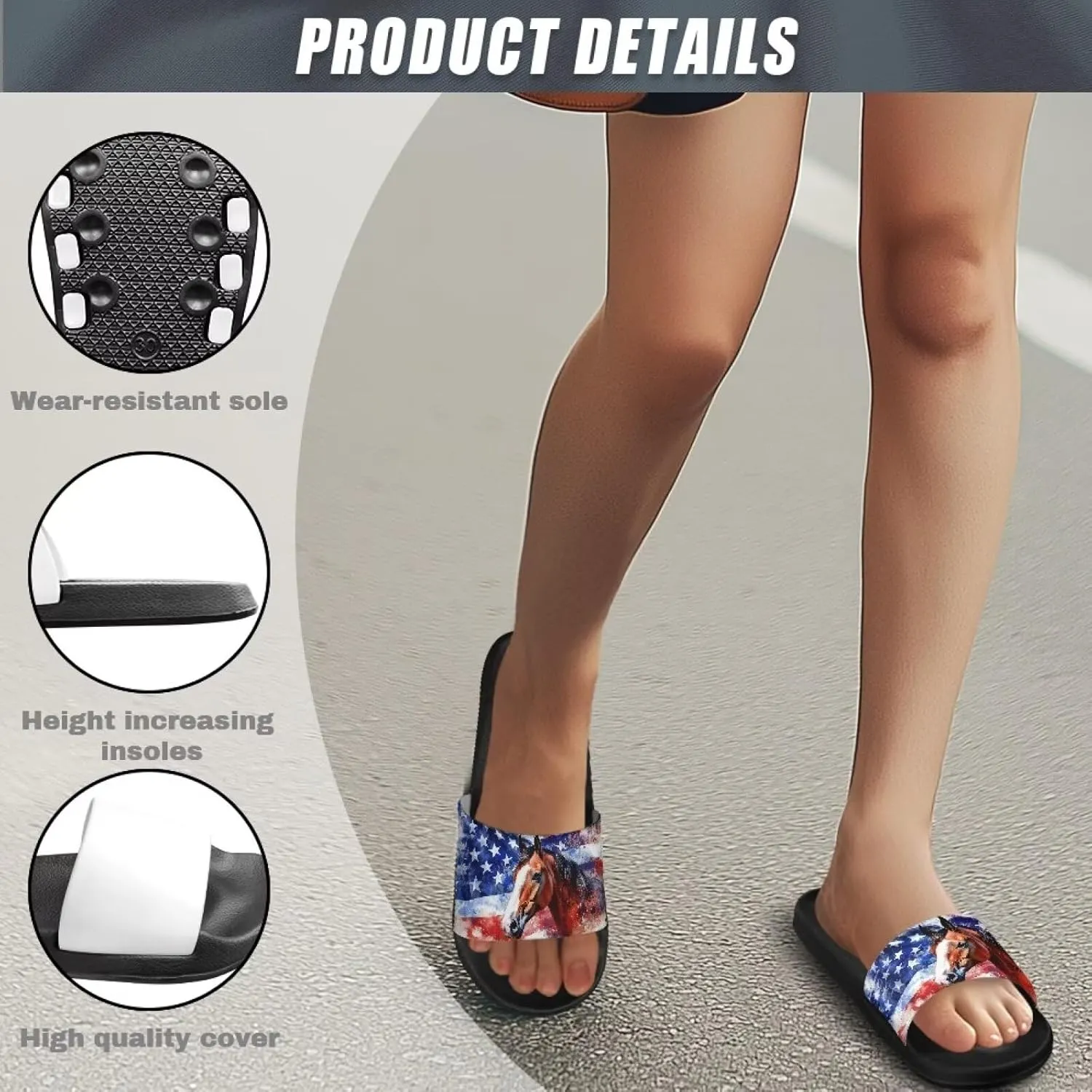 Slippers for Women Men EVA Non Slip Quick Drying Sandal Fashion Breathable House Travel for Horse Racing Festival Slides Size 5-12.5 White Sole