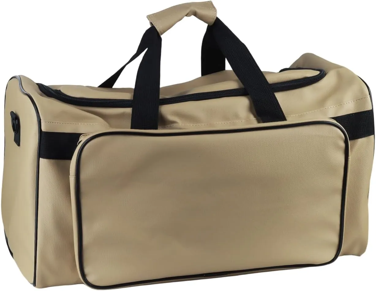 Sneaker Bag for Travel with 3 Adjustable Dividers for 4 Pairs of Shoes, 30L Outdoor Sports Bag/Gym Bag with Detachable Shoulder(Khaki)