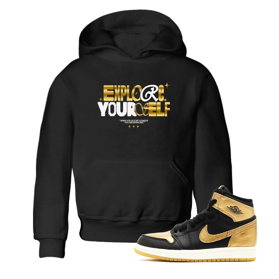 Sneaker Black SNRT Tees 1 Gold Worldwide delivery Jordan - Certified Kids Air Explore Yourself Metallic
