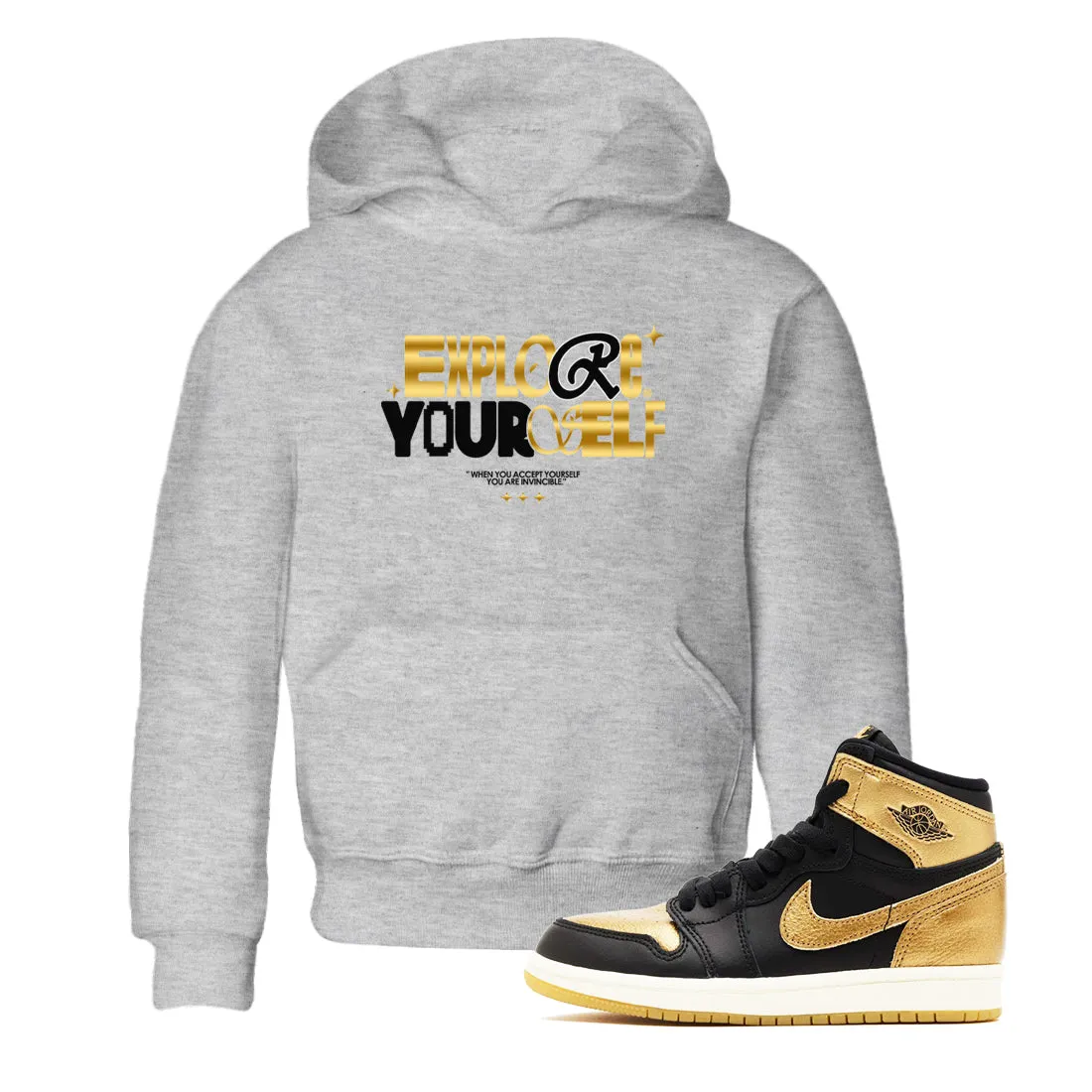 Sneaker Black SNRT Tees 1 Gold Worldwide delivery Jordan - Certified Kids Air Explore Yourself Metallic