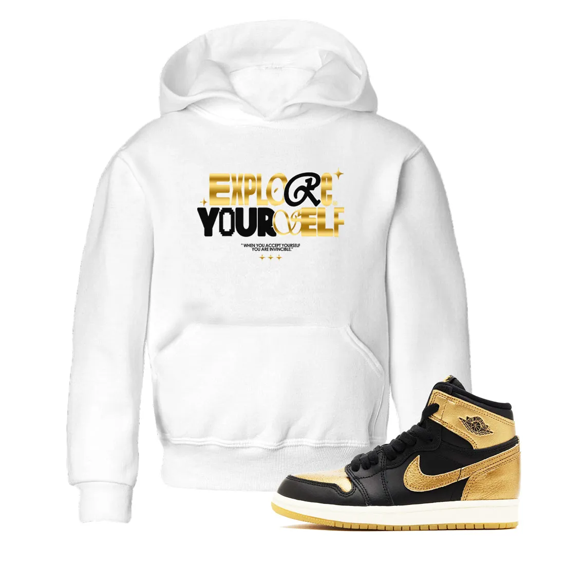 Sneaker Black SNRT Tees 1 Gold Worldwide delivery Jordan - Certified Kids Air Explore Yourself Metallic