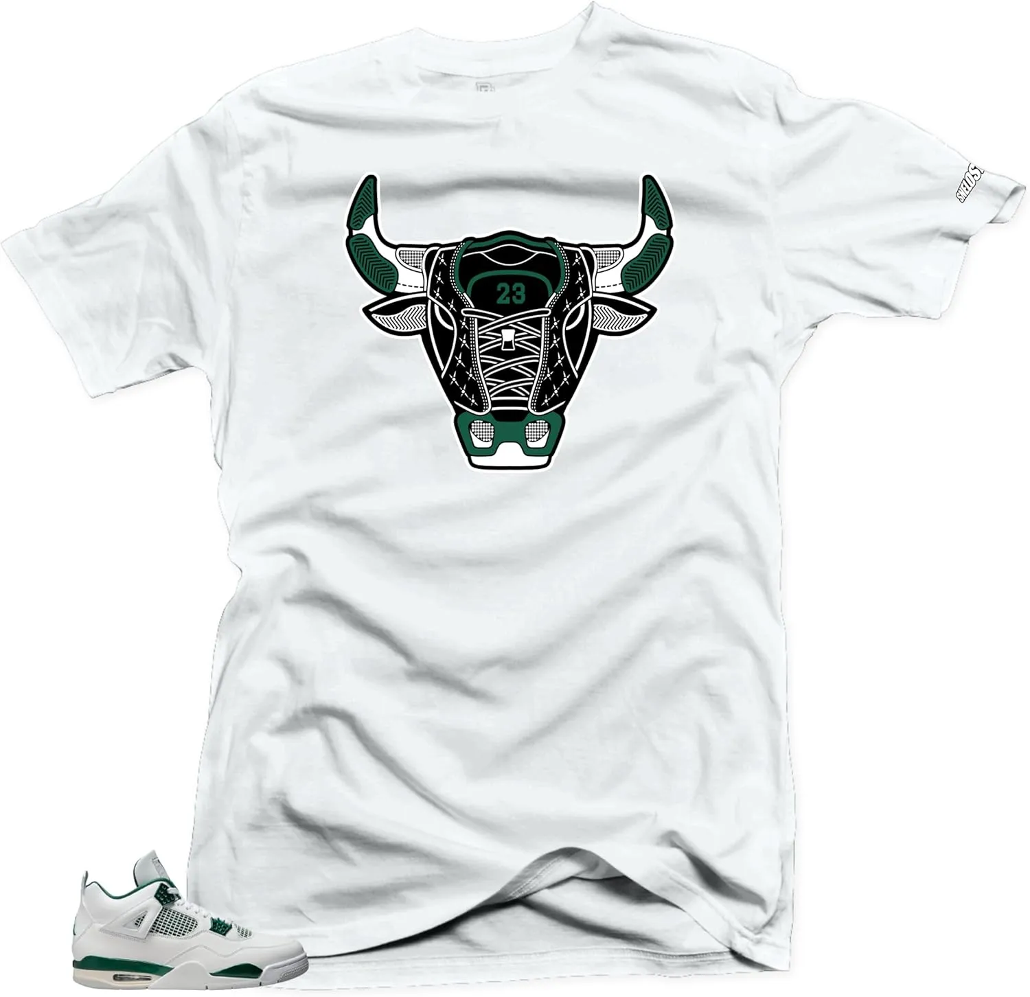 SNELOS Jordan 4 Oxidized Green Tee - Match Sneaker Jersey - Drippy Shirt