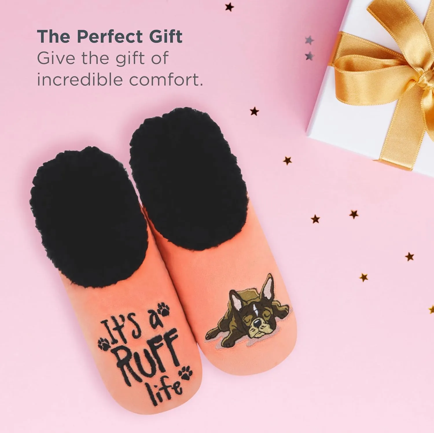 Snoozies Pairable Slipper Socks - Non-Slip Fuzzy Slippers for Women