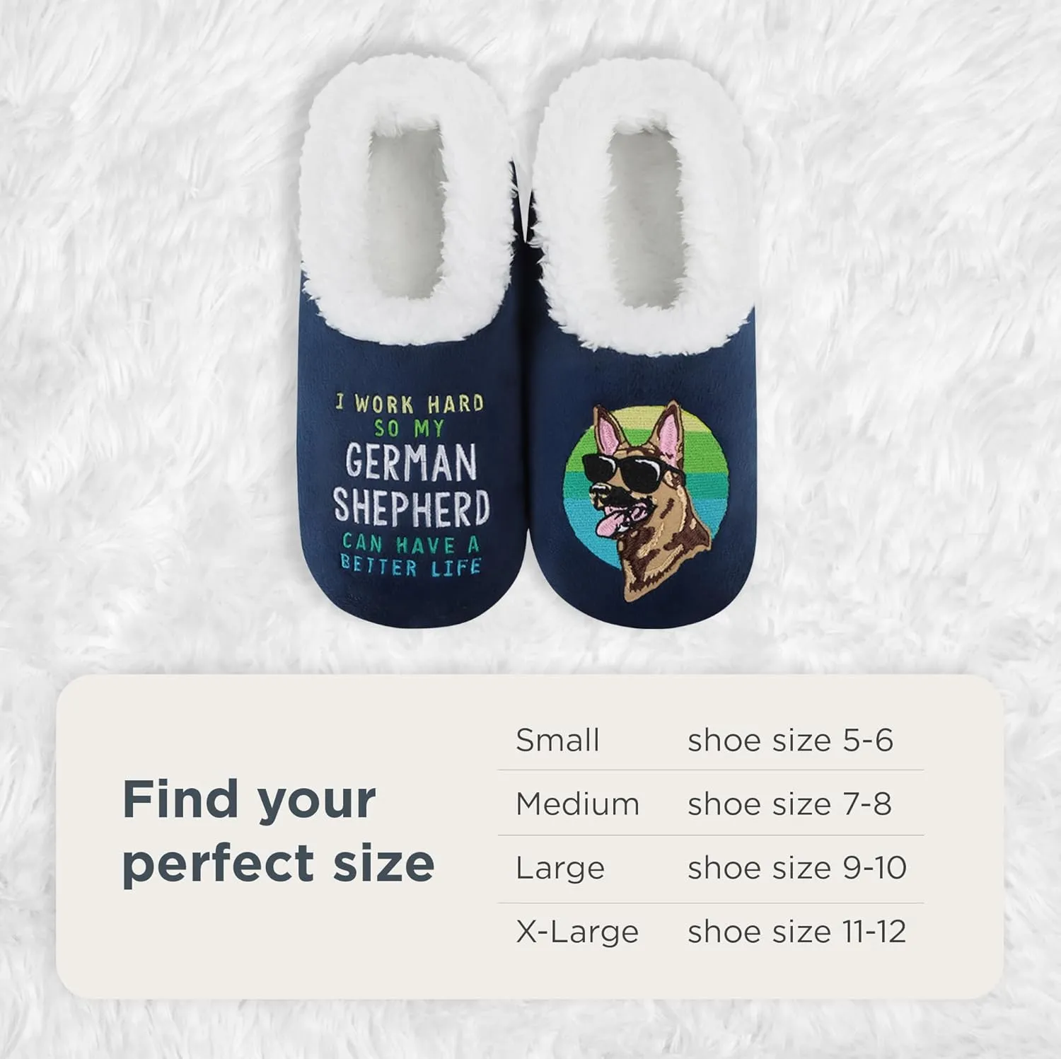 Snoozies Pairable Slipper Socks - Non-Slip Fuzzy Slippers for Women
