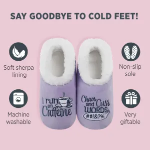 Snoozies Pairables Sherpa-lined Slipper Socks - Fuzzy and Cute Slippers for Women with Non-Slip Sole - Ladies Warm Slippers