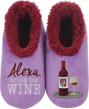 Snoozies Pairables Sherpa-lined Slipper Socks - Fuzzy and Cute Slippers for Women with Non-Slip Sole - Ladies Warm Slippers