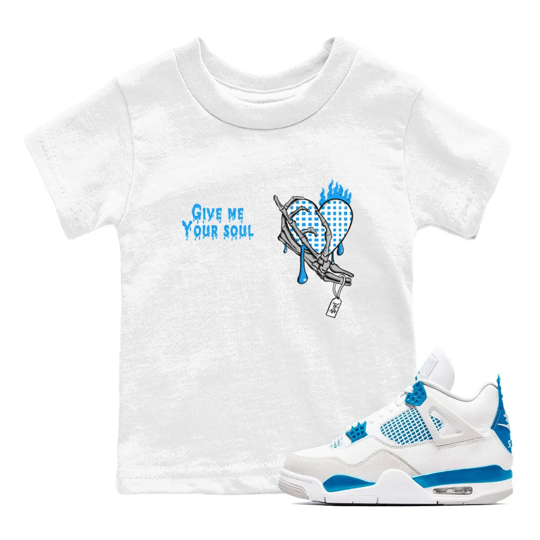 SNRT Limited-stock deal Kids Jordan Air Military Soul - Give Proven Blue Your Me 4 Tees Sneaker
