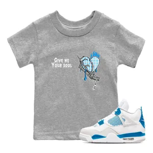 SNRT Limited-stock deal Kids Jordan Air Military Soul - Give Proven Blue Your Me 4 Tees Sneaker