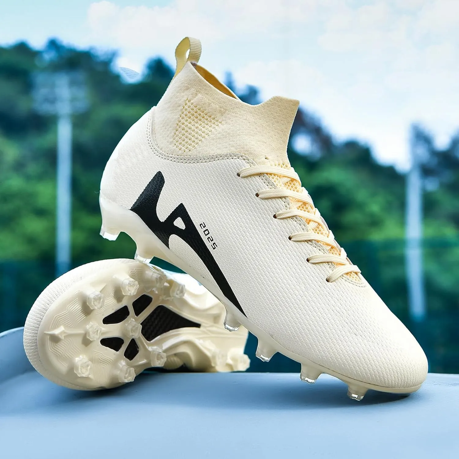 Soccer Cleats for Mens Womens Indoor Soccer Shoes Unisex Baseball Turf Shoes Youth Rugby Shoes Adult AG FG TF Football Boots Wide Training Sneaker