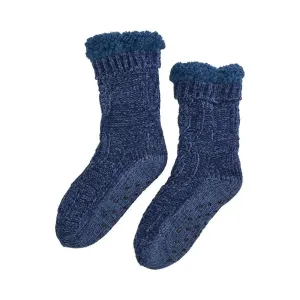 Socks - Chenille Lounge Sherpa - Navy