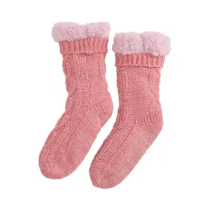 Socks - Chenille Lounge Sherpa - Shell Pink