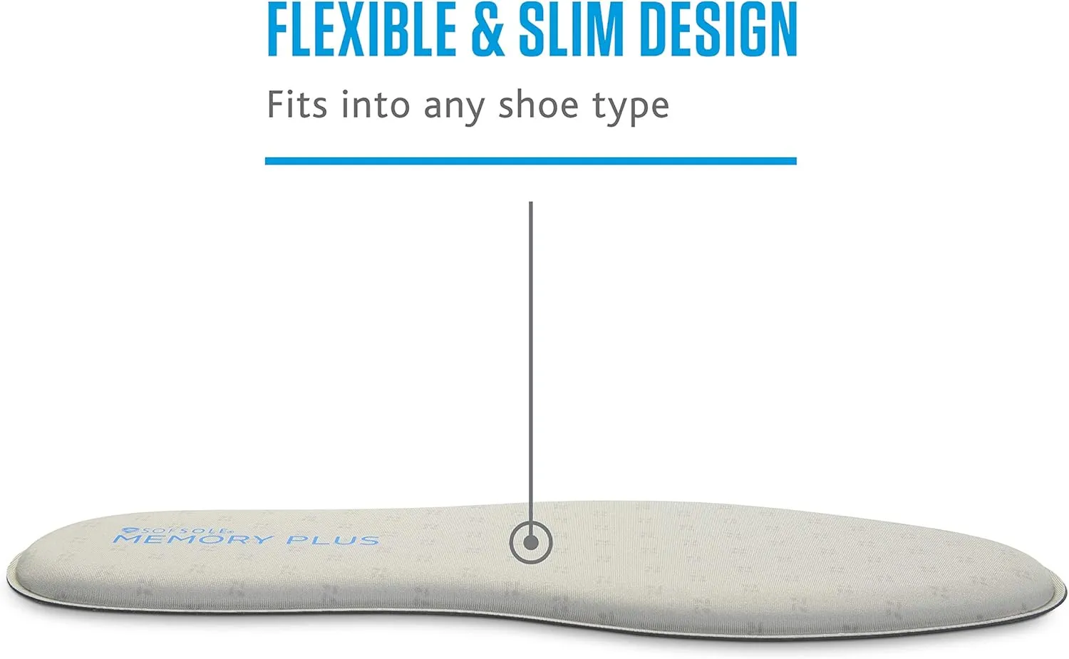 Sof Sole Men's Memory Plus Comfort Full-Length Insole