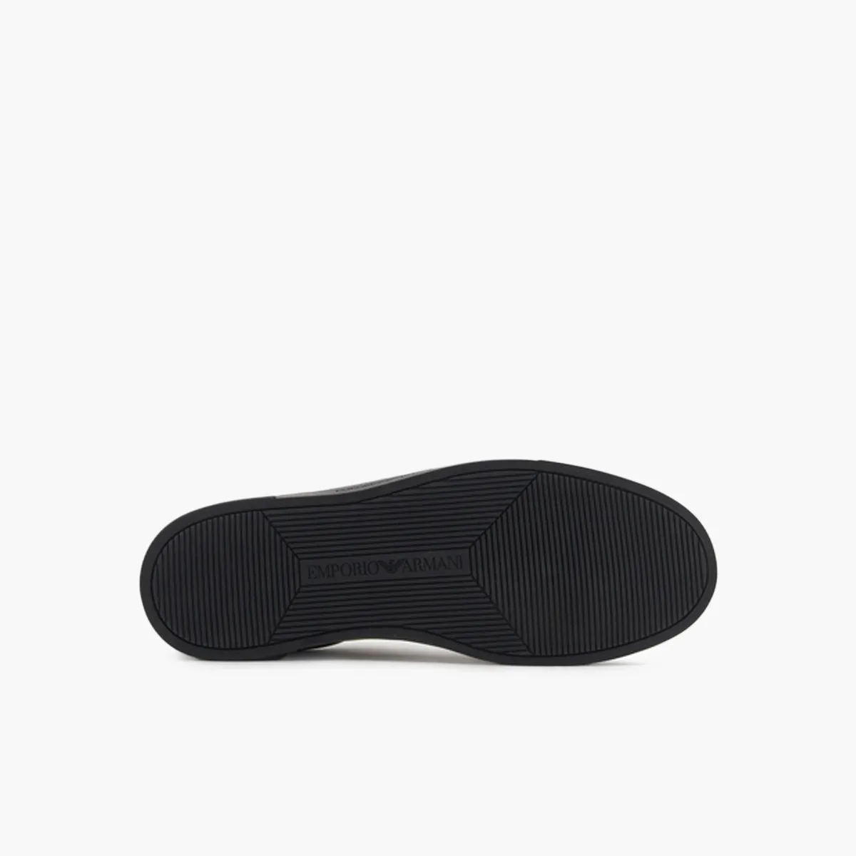 Soft Leather Round Toe Sneaker With Contrast Eagle Logo