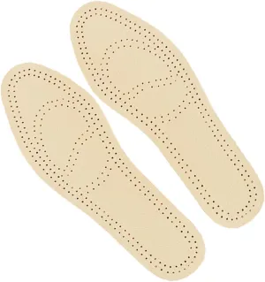 Sports Insoles Breathable Leather Cowhide Shoe Pads Size 45-46 Pair of 2
