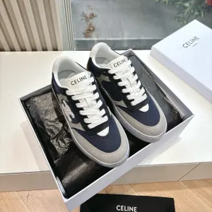 Stylish Suede Blue Celine CELINE 285895 Efficient operation Gray Sneaker