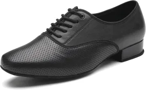 SWDZM Mens Latin Ballroom Dance Shoes Breathable Lace-up Salsa Tango Waltz Character Practice Dancing Shoes Men