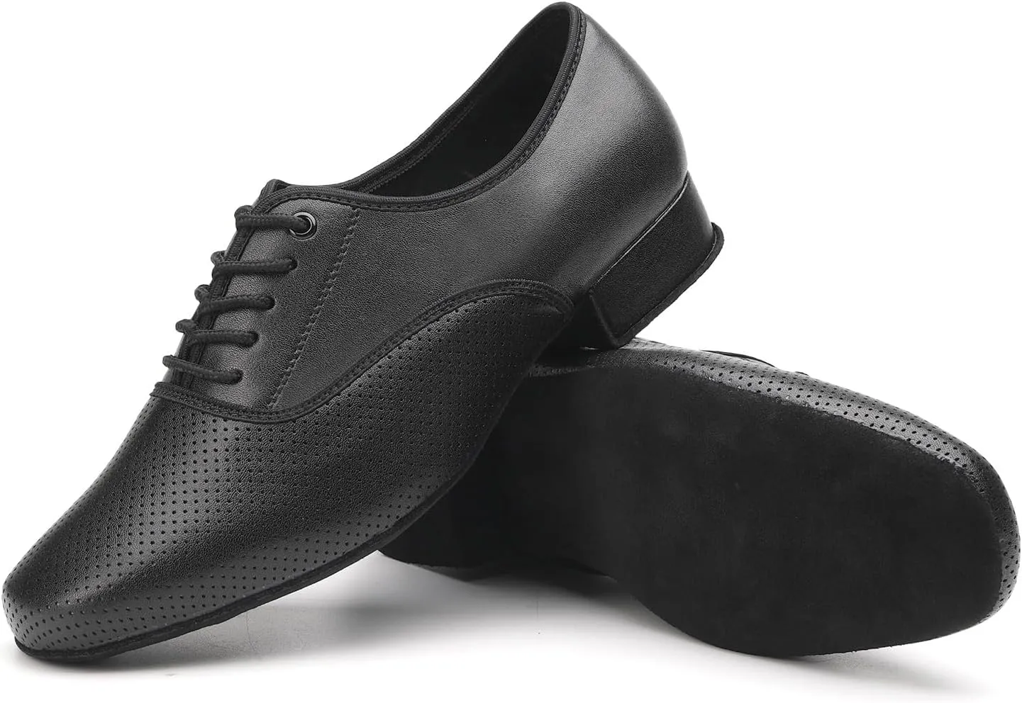 SWDZM Mens Latin Ballroom Dance Shoes Breathable Lace-up Salsa Tango Waltz Character Practice Dancing Shoes Men