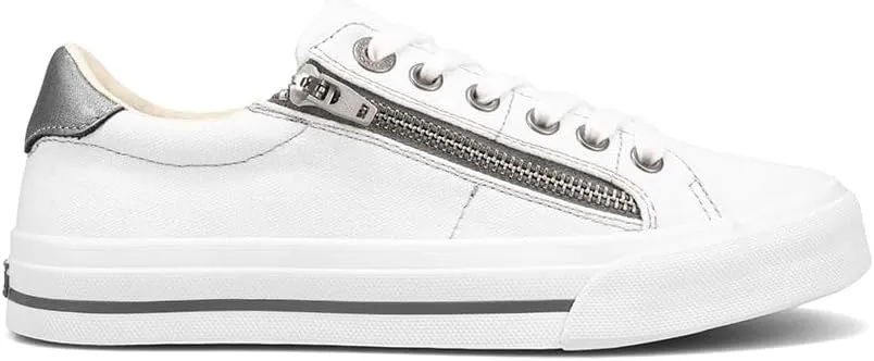 Taos Z Soul Women’s Sneaker - Stylish Platform Sneaker with Removable Footbed, Arch Support, Premium Cushioning, Lace-Up Adjustability, and Easy Access Zipper