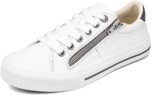Taos Z Soul Women’s Sneaker - Stylish Platform Sneaker with Removable Footbed, Arch Support, Premium Cushioning, Lace-Up Adjustability, and Easy Access Zipper