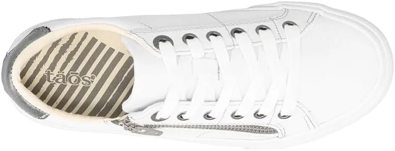 Taos Z Soul Women’s Sneaker - Stylish Platform Sneaker with Removable Footbed, Arch Support, Premium Cushioning, Lace-Up Adjustability, and Easy Access Zipper
