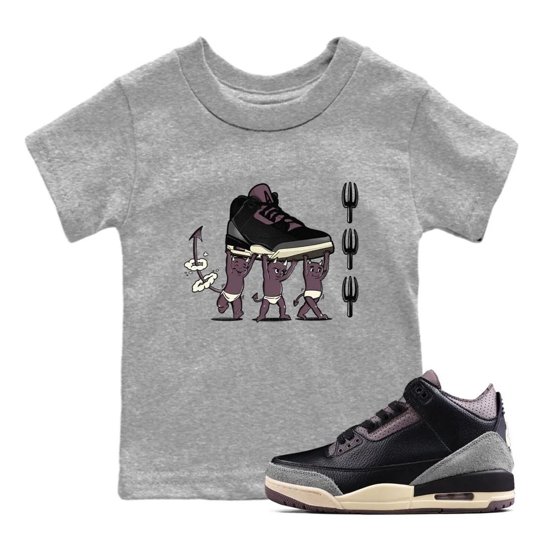 Tees A Ma Trusted reviews Easy-to-use Air Sneaker x SNRT - Jordan Maniere Kids Devil Babies Black 3