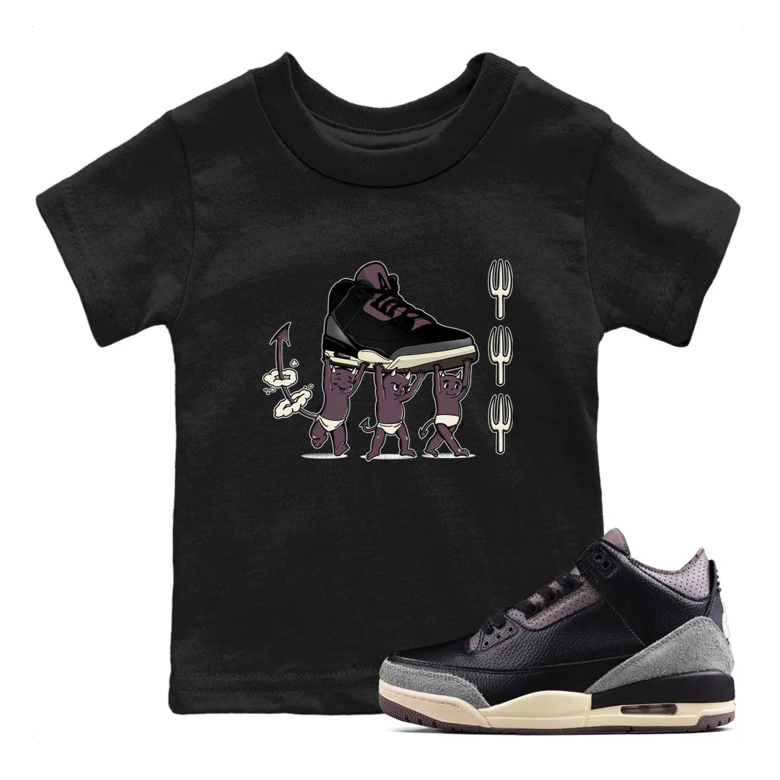 Tees A Ma Trusted reviews Easy-to-use Air Sneaker x SNRT - Jordan Maniere Kids Devil Babies Black 3