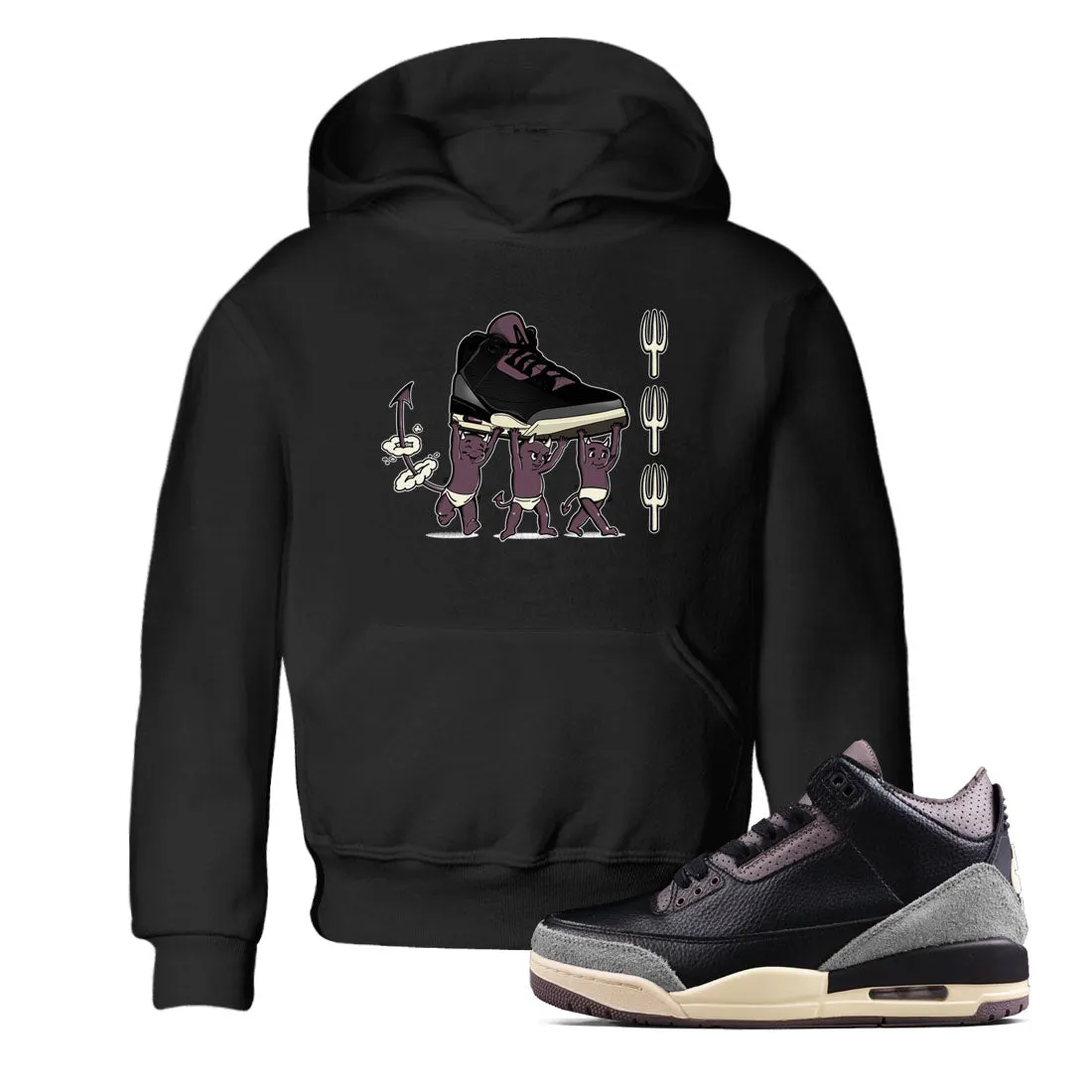 Tees A Ma Trusted reviews Easy-to-use Air Sneaker x SNRT - Jordan Maniere Kids Devil Babies Black 3