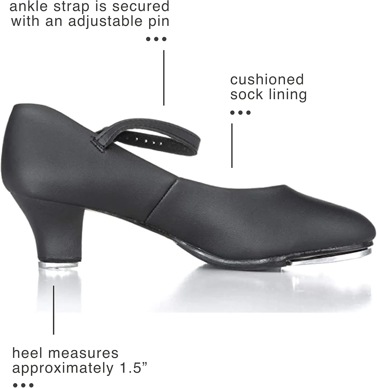 Theatricals Womens EZ Flex 2" Heel Flexible Character Shoe