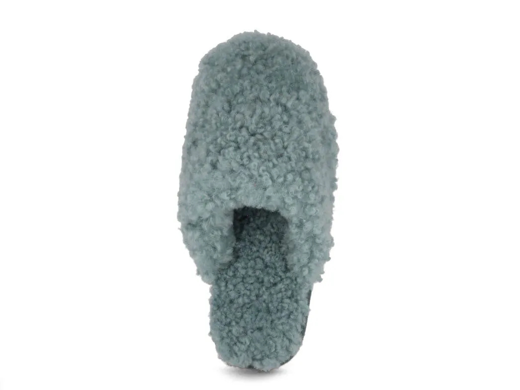 Thies Slipper | Fluffy Shearling, Ice