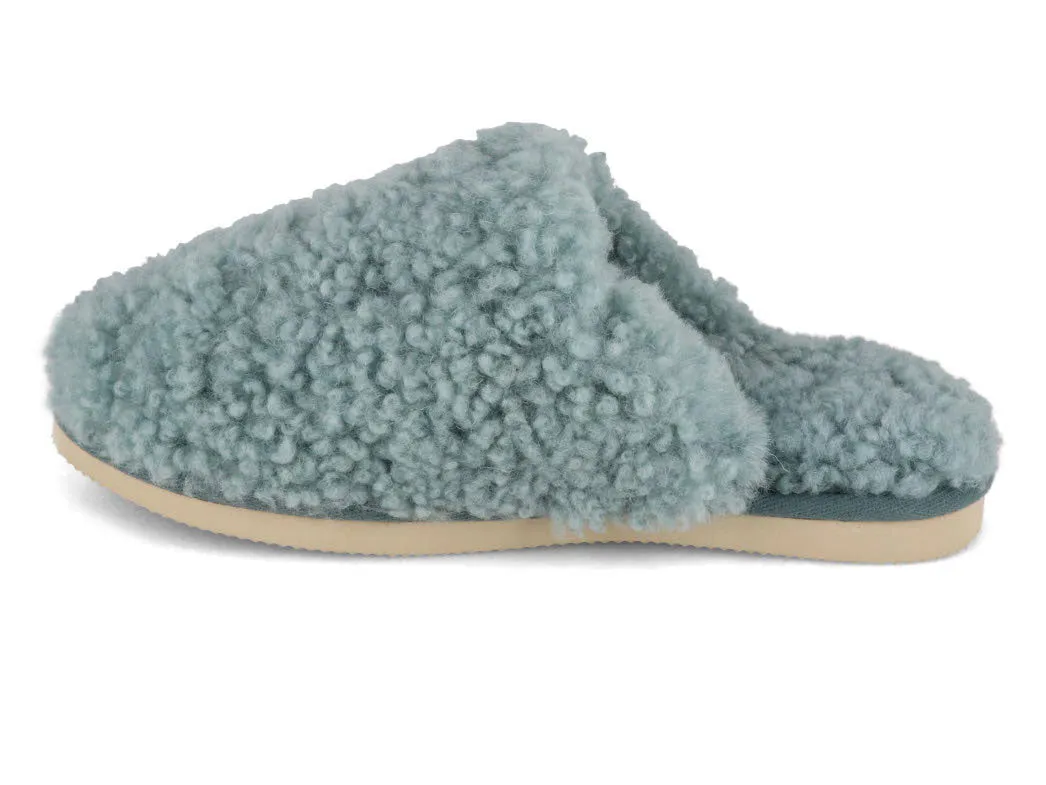 Thies Slipper | Fluffy Shearling, Ice