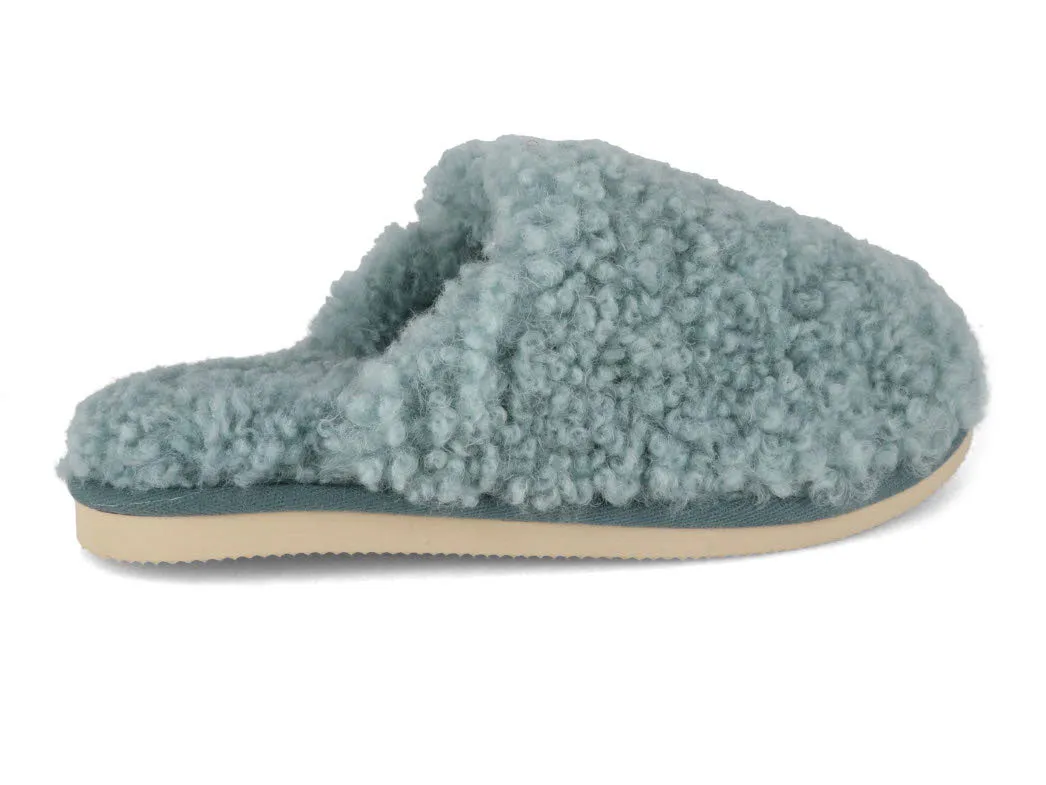 Thies Slipper | Fluffy Shearling, Ice