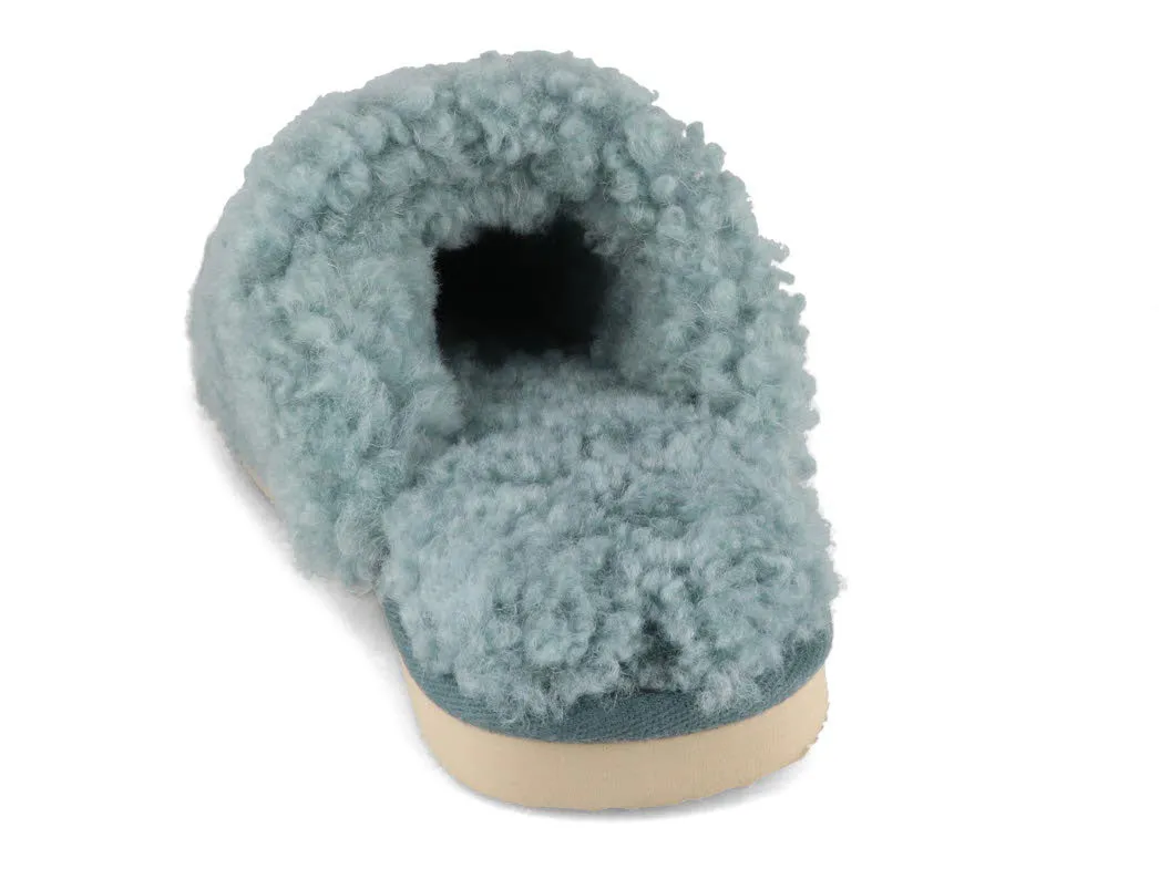 Thies Slipper | Fluffy Shearling, Ice