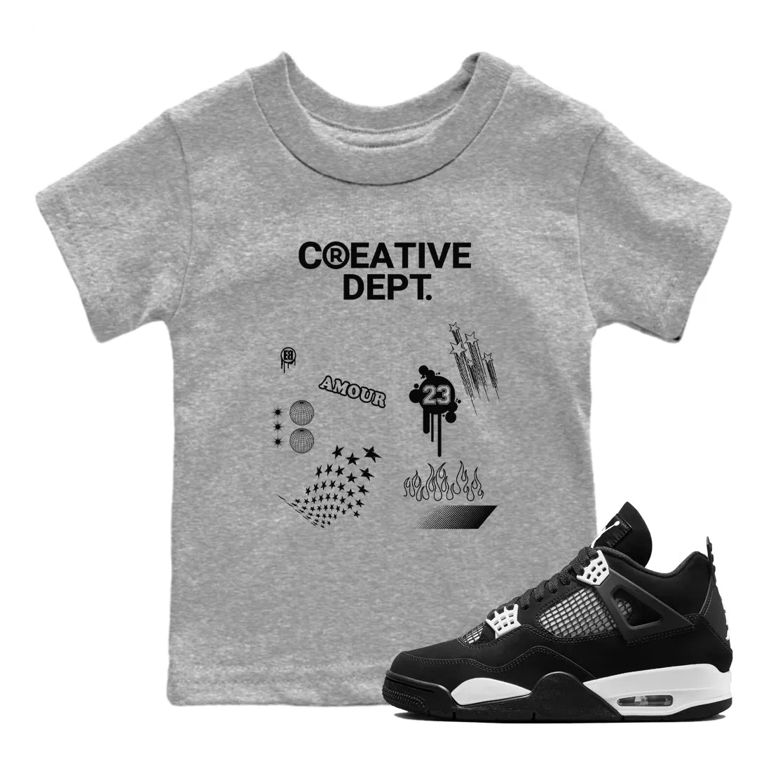 Thunder Unique selection Tees Air SNRT Best-sellers 4 Sneaker Creative - Jordan Kids Dept White