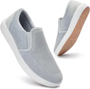 TIOSEBON Men's Mesh Slip on Walking Shoes-Comfortable Drving Loafer Fashion Sneaker