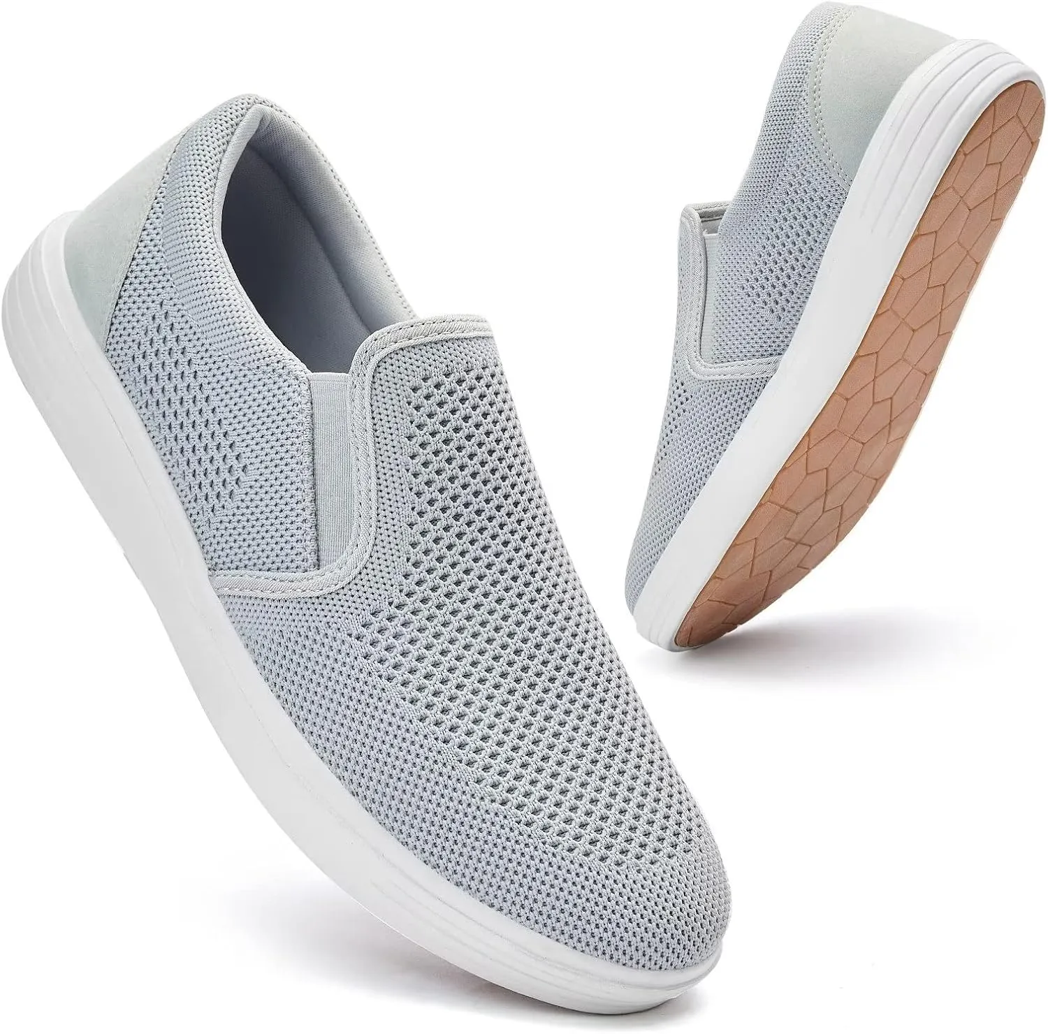 TIOSEBON Men's Mesh Slip on Walking Shoes-Comfortable Drving Loafer Fashion Sneaker