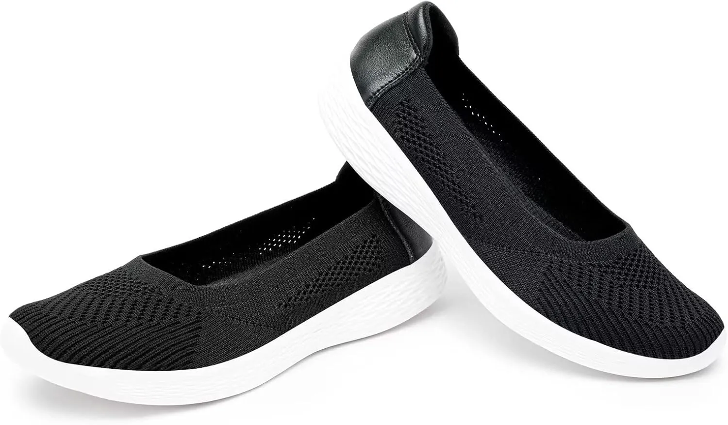 TIOSEBON Women's Comfortable Loafer Low-Top Flat Ultra Memory Foam Mesh Slip-On Walking Shoes