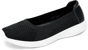 TIOSEBON Women's Comfortable Loafer Low-Top Flat Ultra Memory Foam Mesh Slip-On Walking Shoes