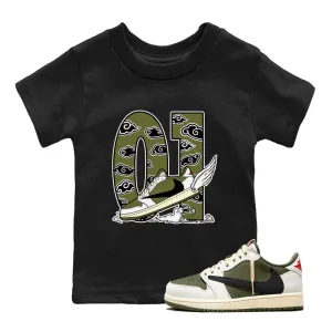 To Express delivery Scott Friendly support Clouds Tees Travis - Jordan The Fly 1 Medium Olive Kids Air SNRT Sneaker