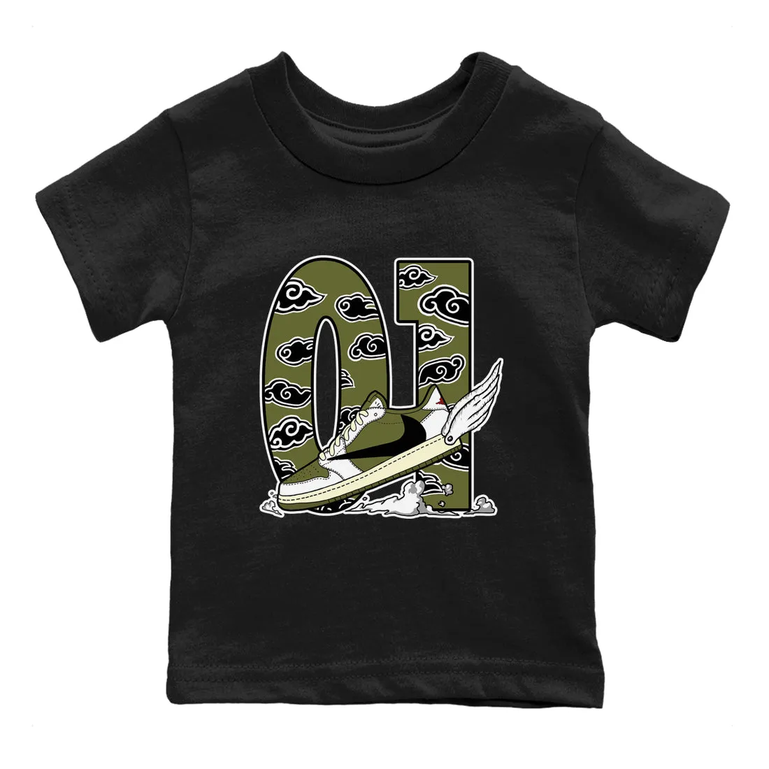 To Express delivery Scott Friendly support Clouds Tees Travis - Jordan The Fly 1 Medium Olive Kids Air SNRT Sneaker